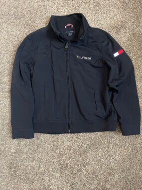 Tommy Hilfiger Navy lightweight Jacket with Flag Accent